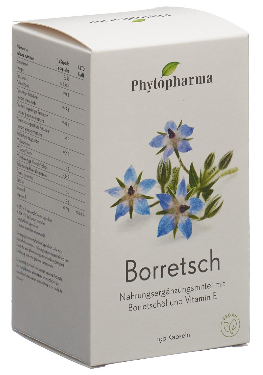 PHYTOPHARMA Borretsch Kaps 500 mg