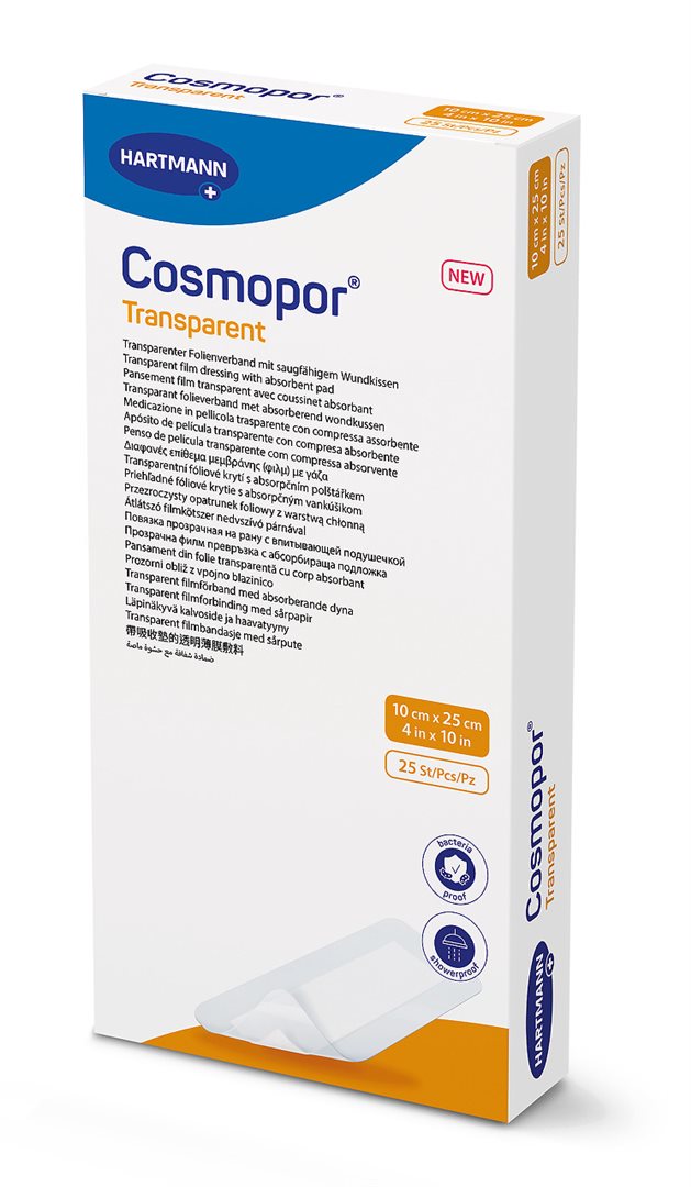COSMOPOR transparent 10x25cm steril