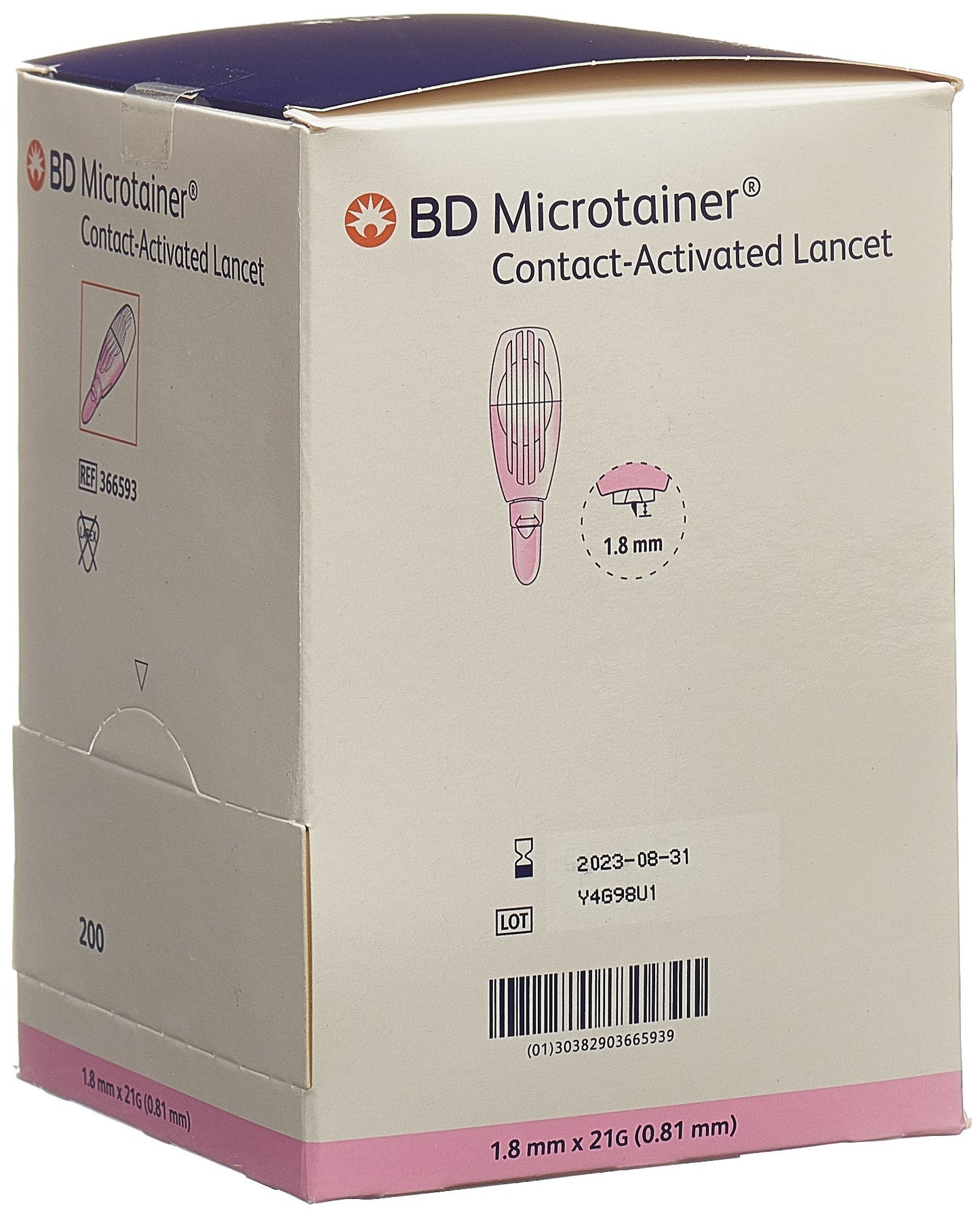 BD MICROTAINER kont Lanzetten 21Gx1.8mm pi