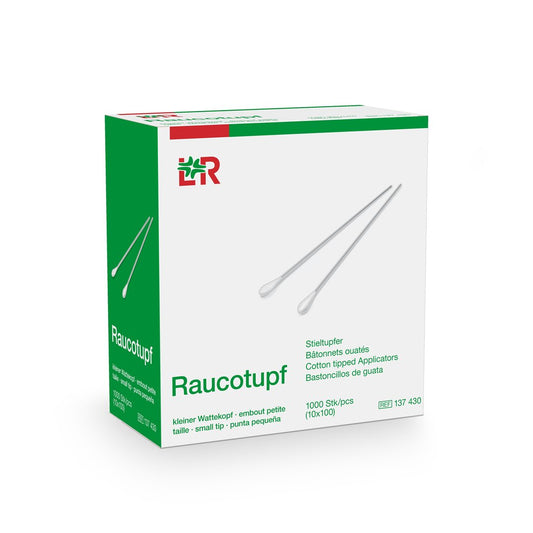 RAUCOTUPF Wattestäbch Holz 15cm kl Kopf