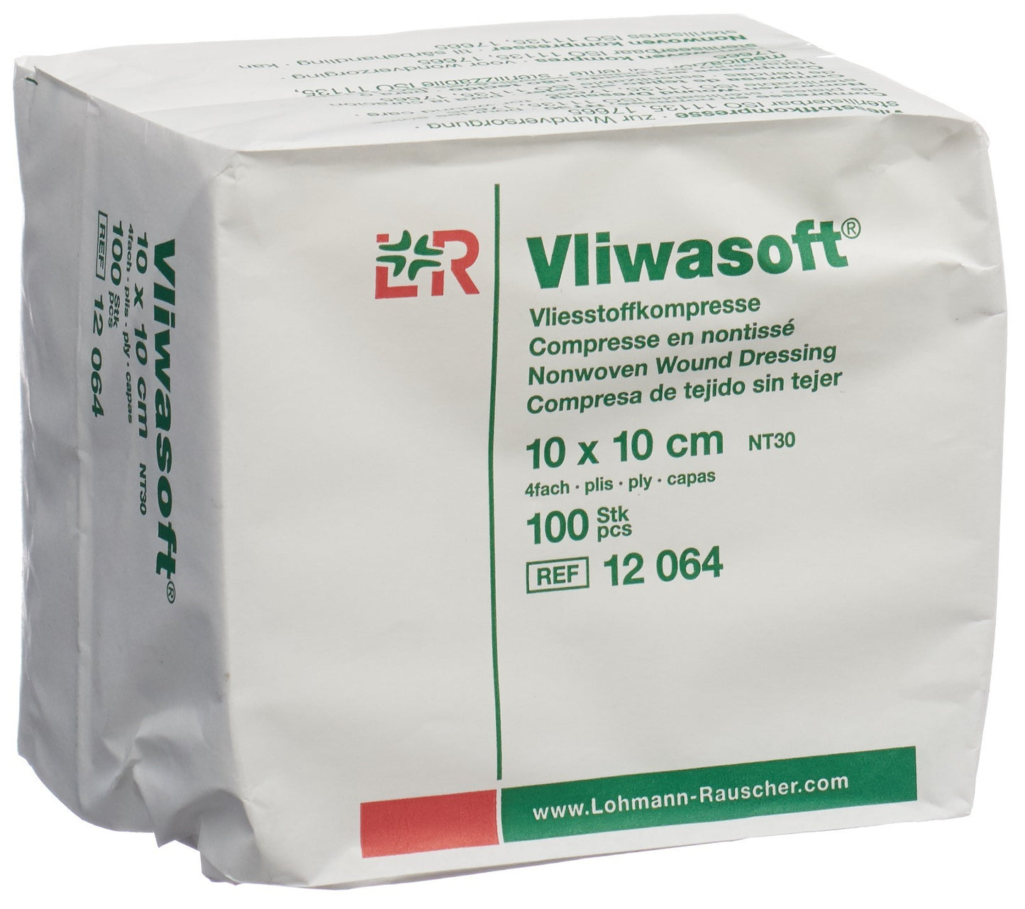 VLIWASOFT Vliesstoffkompr 10x10cm 4-lag