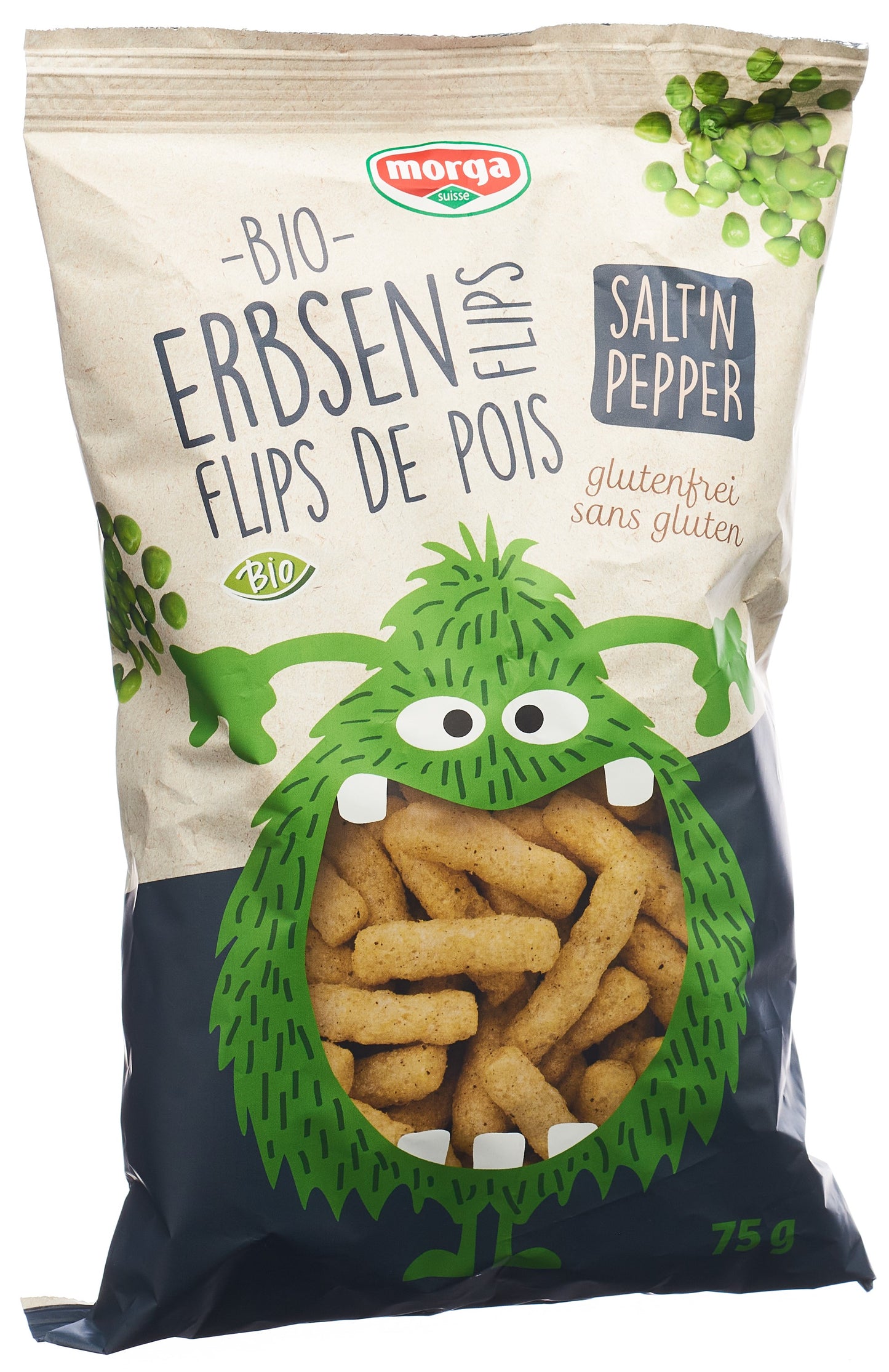 MORGA Erbsen Flips Salz&Pfeff Bio glutenfrei