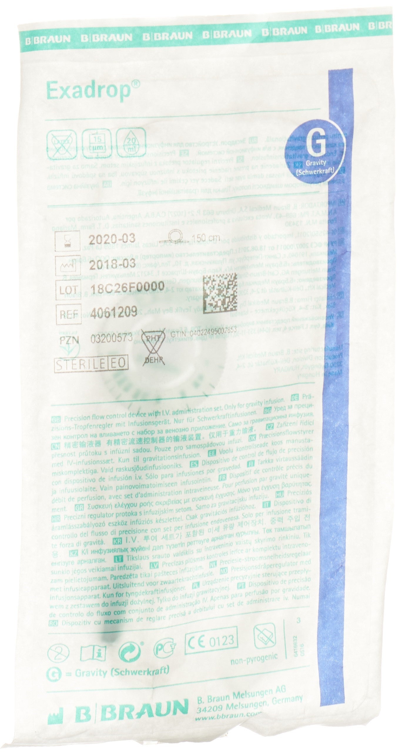 EXADROP Präzisions Tropfenregler 150cm