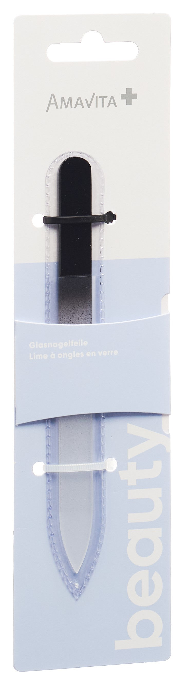 AMAVITA Beauty Glasnagelfeile 14cm schwarz