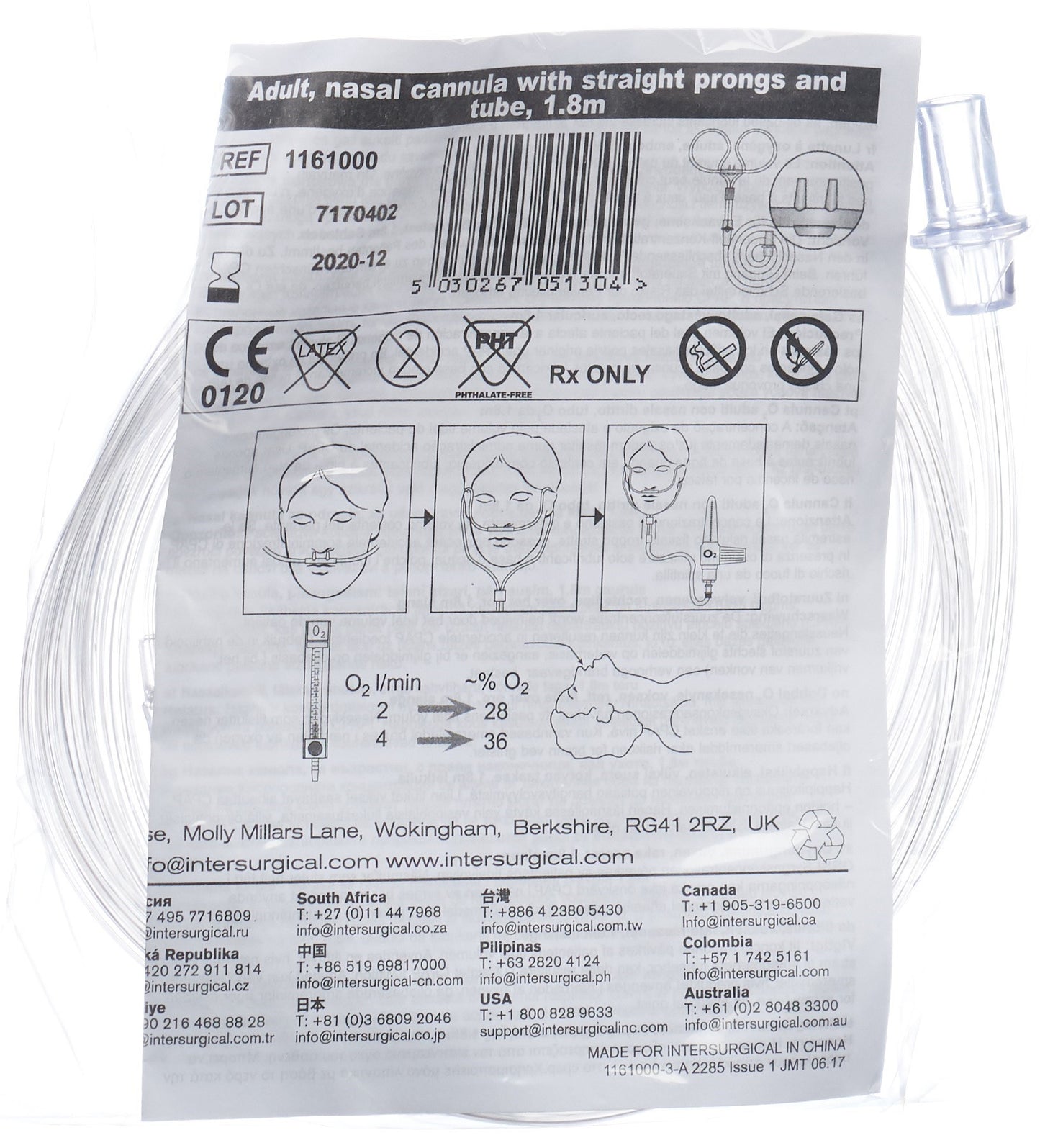 INTERSURGICAL Sauerstoff-Brille für Erwachsene