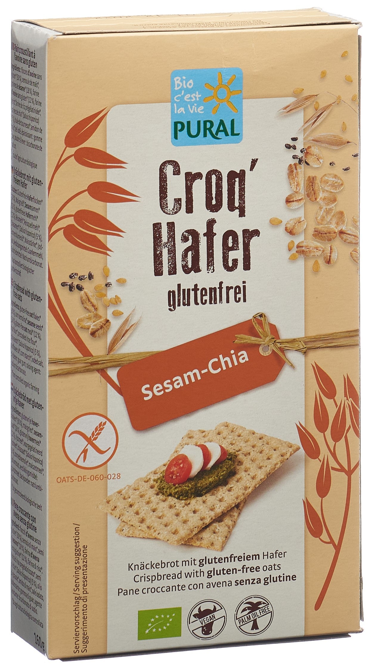 PURAL Croq'Hafer Sesam Chia glutenfrei