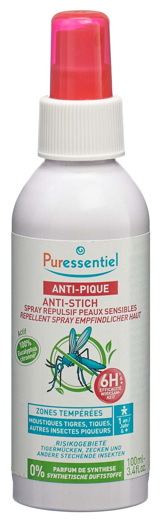 PURESSENTIEL Anti-Stich Abwehrspr empf Haut