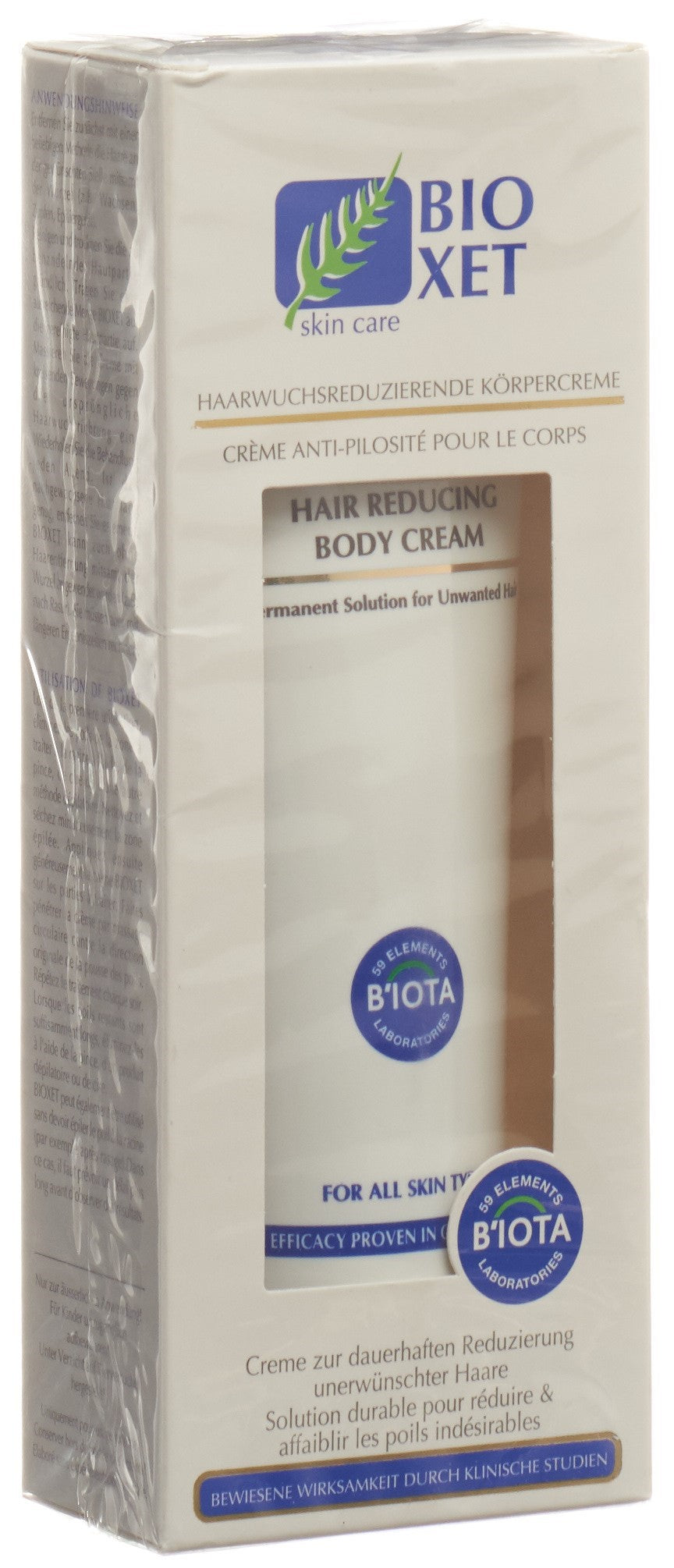 BIOXET haarwuchsreduzieren Körpercreme