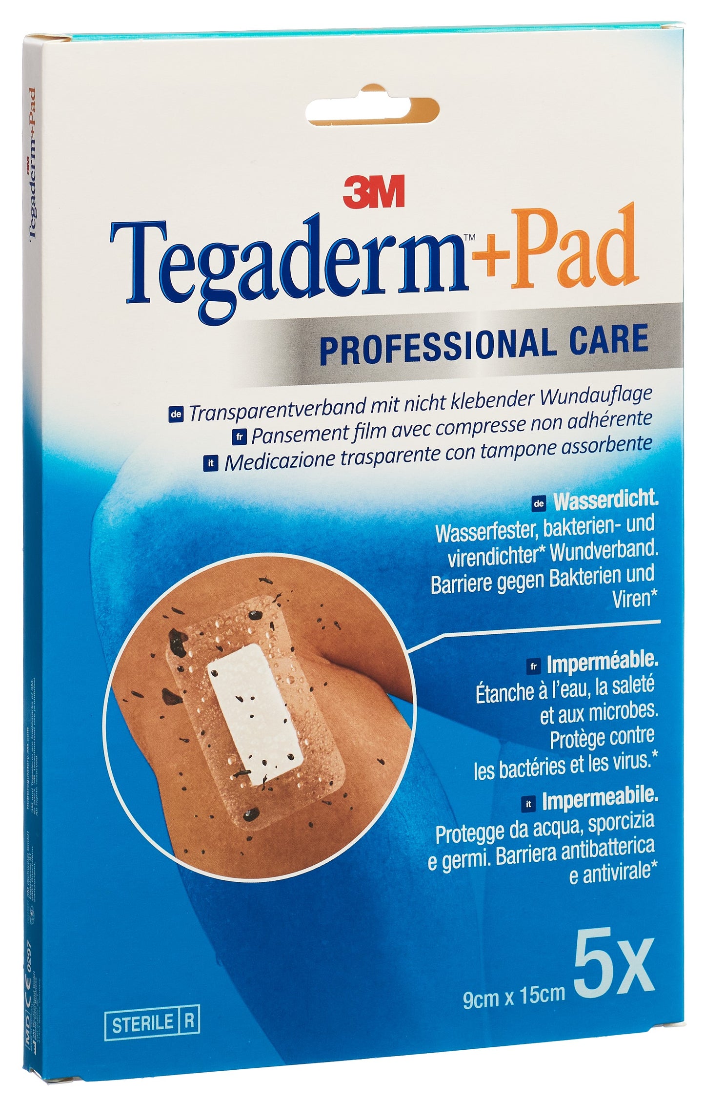 3M TEGADERM+PAD 9x15cm Wundkis 4.5x10cm (n)
