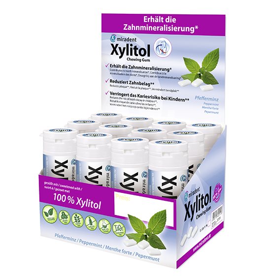 MIRADENT Xylitol Kaugummi Mint