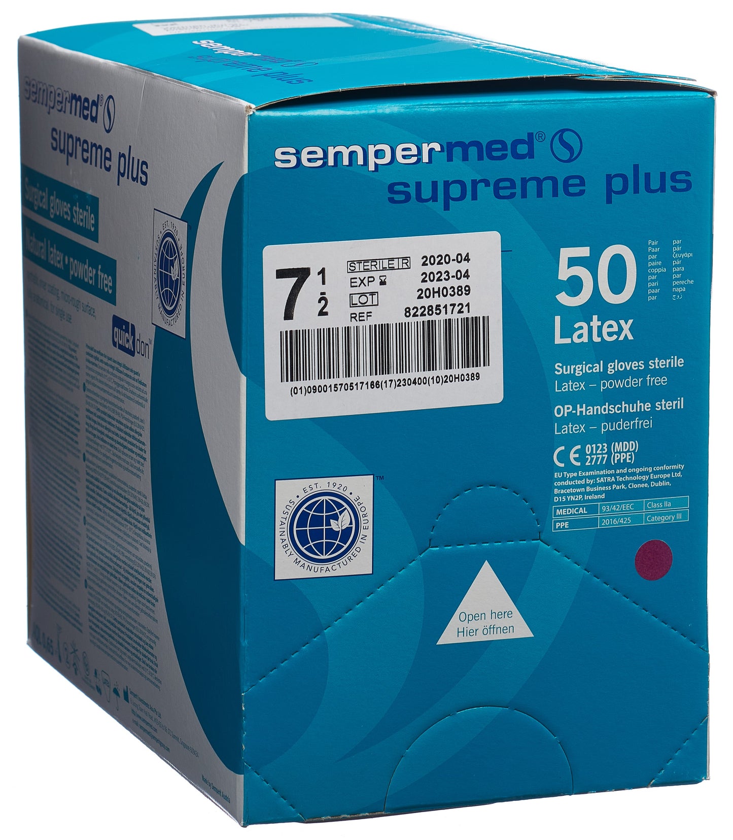 SEMPERMED Supreme Plus OP Handschu 7.5 st