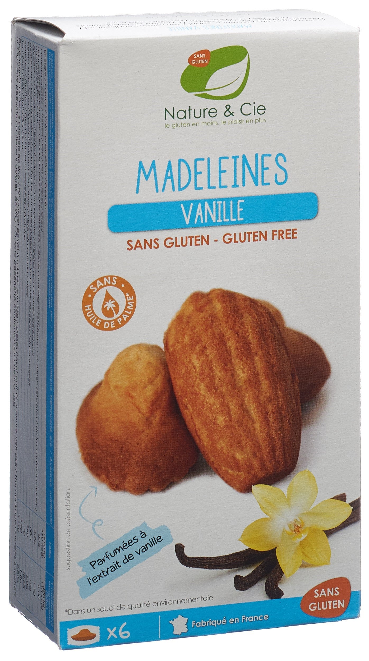 NATURE&CIE Madeleines Vanille glutenfrei