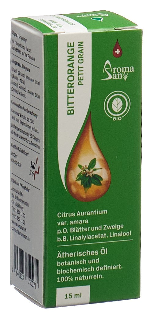 AROMASAN Bitterorange PGB Äth/Öl Schacht Bio
