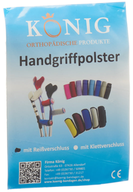 KÖNIG Griffpolster Krücken schw Reissversch