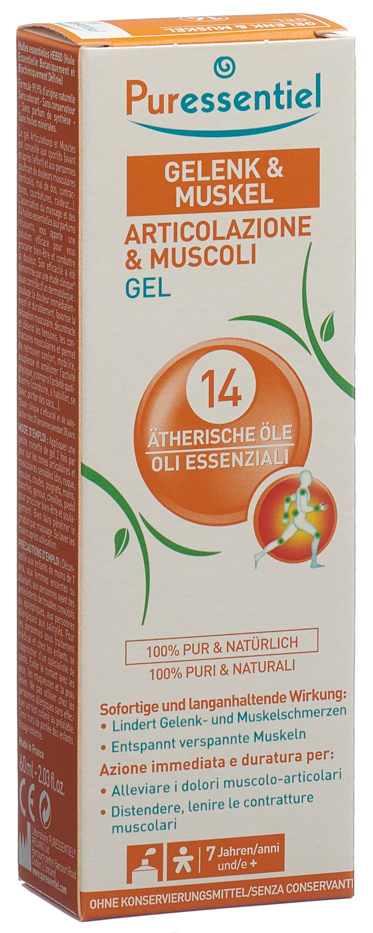 PURESSENTIEL Gelenk & Muskel Gel 14 äth Öle