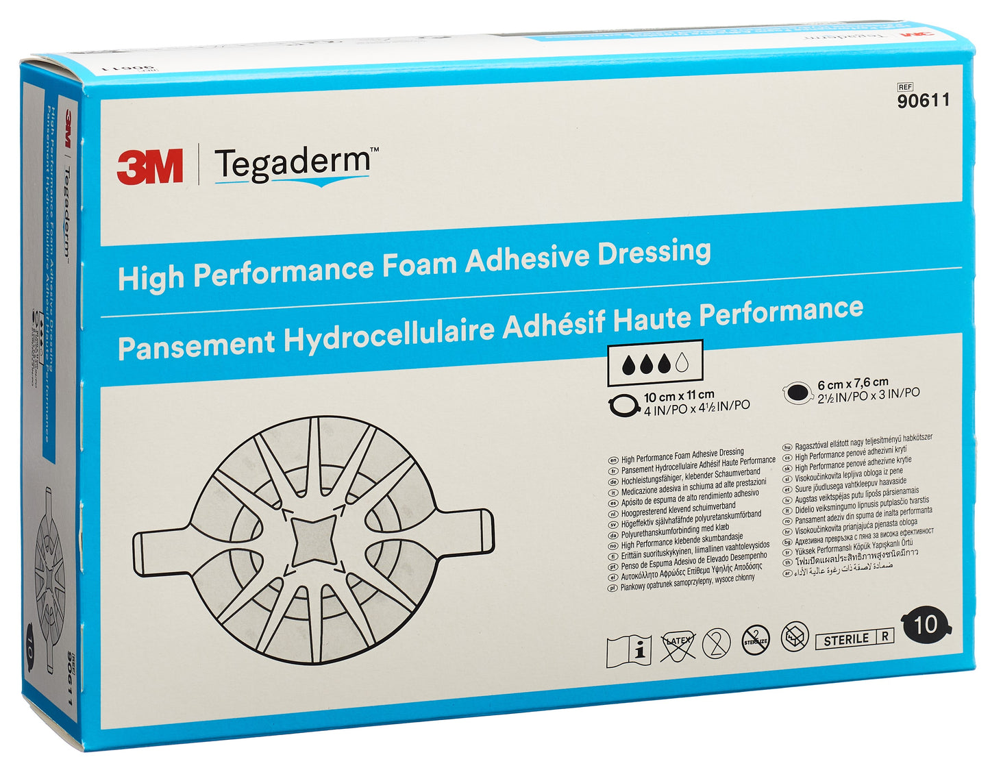 3M TEGADERM FOAM HP Schaumkomp 6x7.6cm adhe