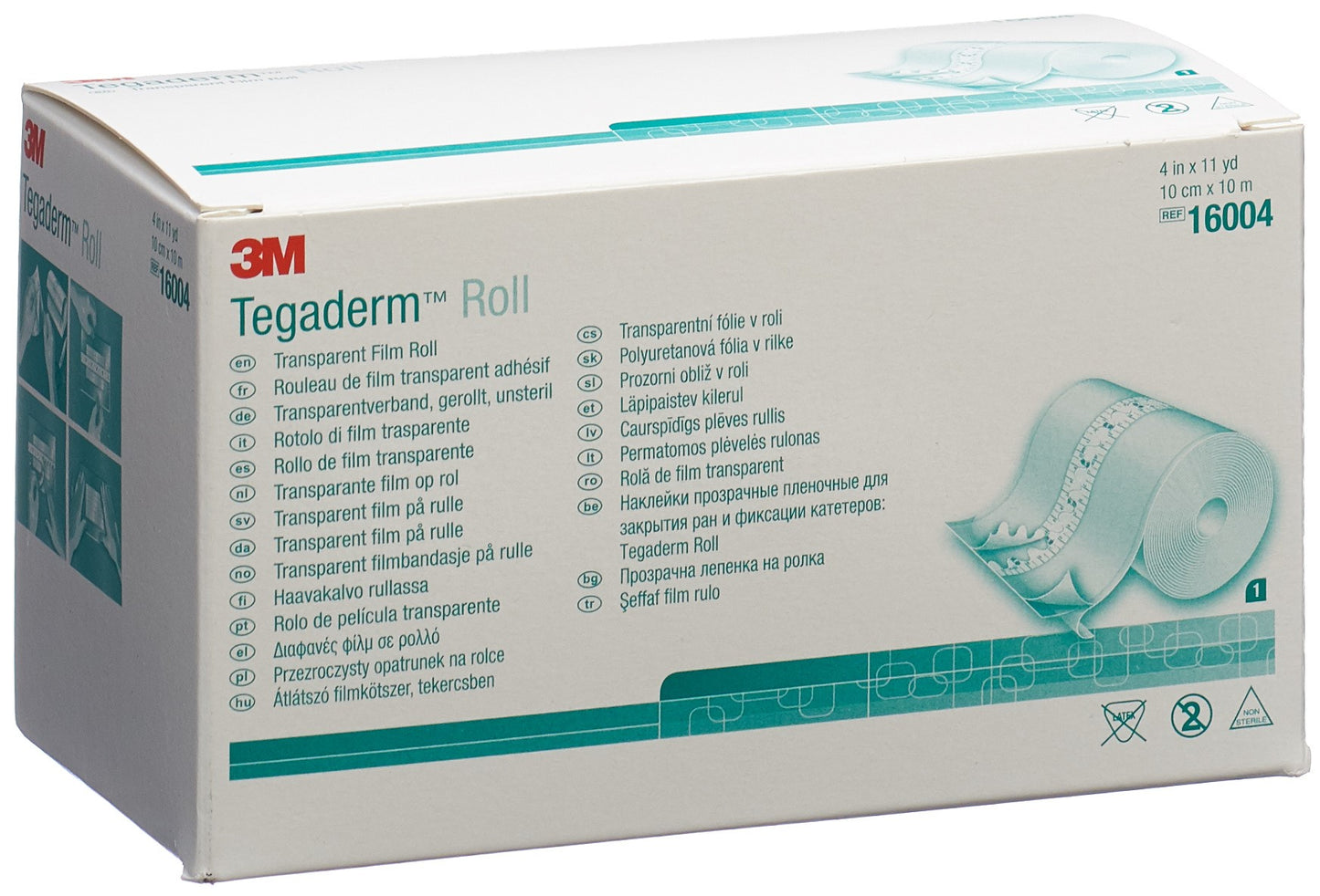 3M TEGADERM ROLL Wundverband 10cmx10m transp