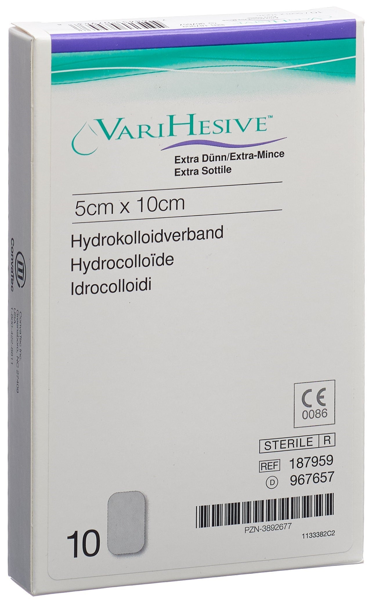 VARIHESIVE Verband 5x10cm extra dünn