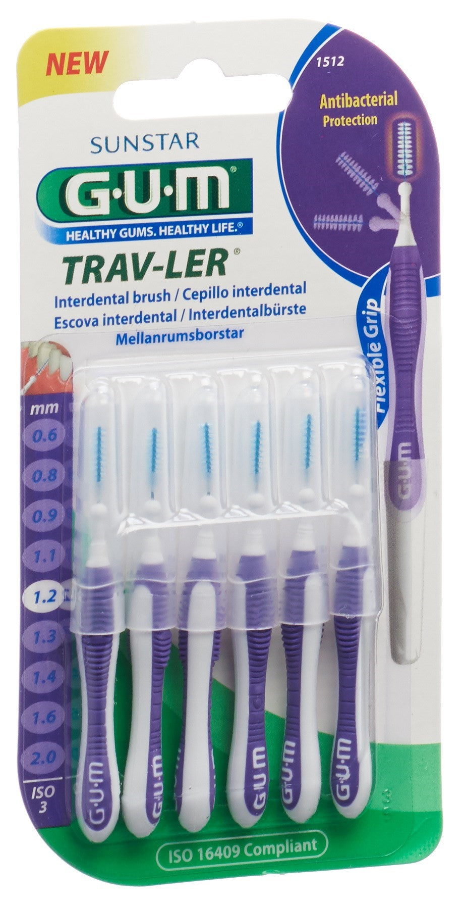 GUM Trav-Ler 1.2mm ISO3 cyl violett