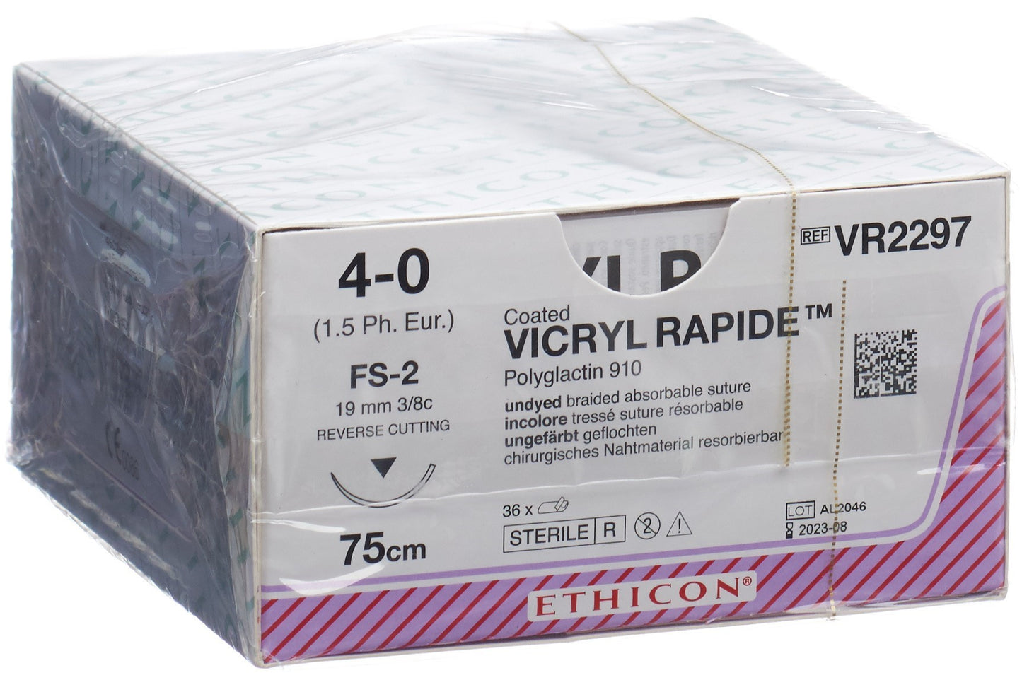 VICRYL RAPID 75cm ungefärbt 4-0 FS-2