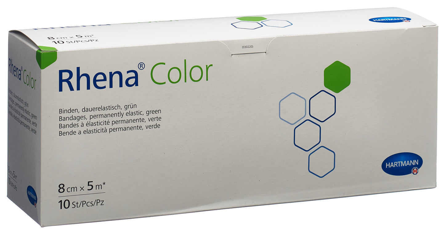 RHENA Color Elast Binde 8cmx5m grün offen