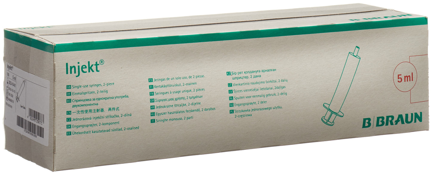 B. BRAUN Spritze 5ml Luer 2teil ex