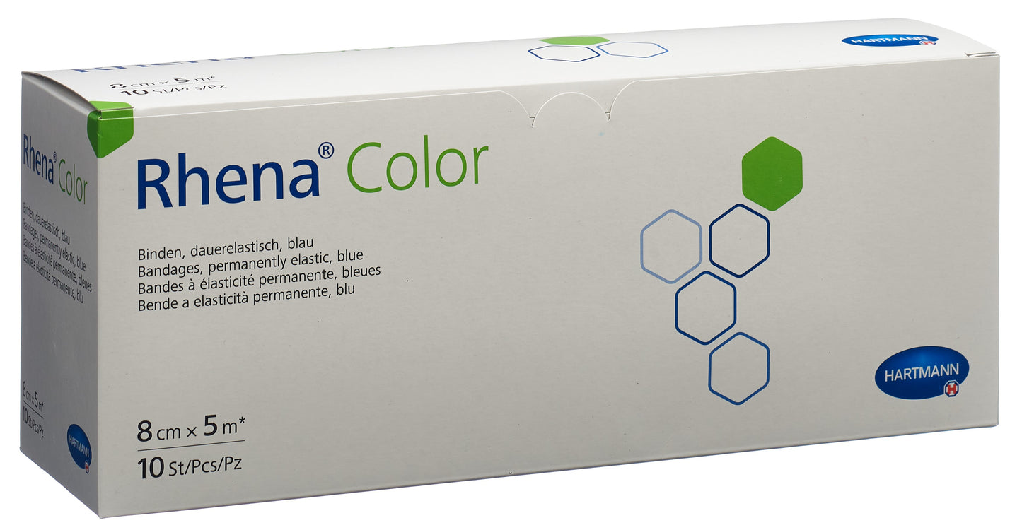 RHENA Color Elast Binde 8cmx5m blau offen