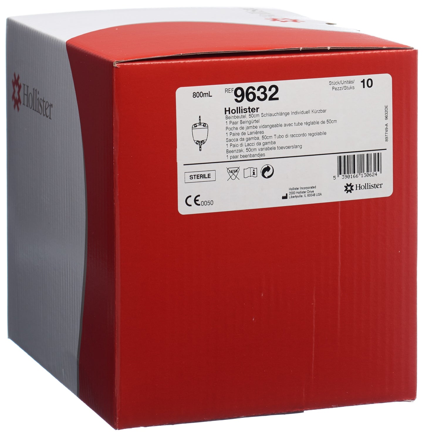 HOLLISTER Urin-Beinbeut 800ml Abl 50cm ster