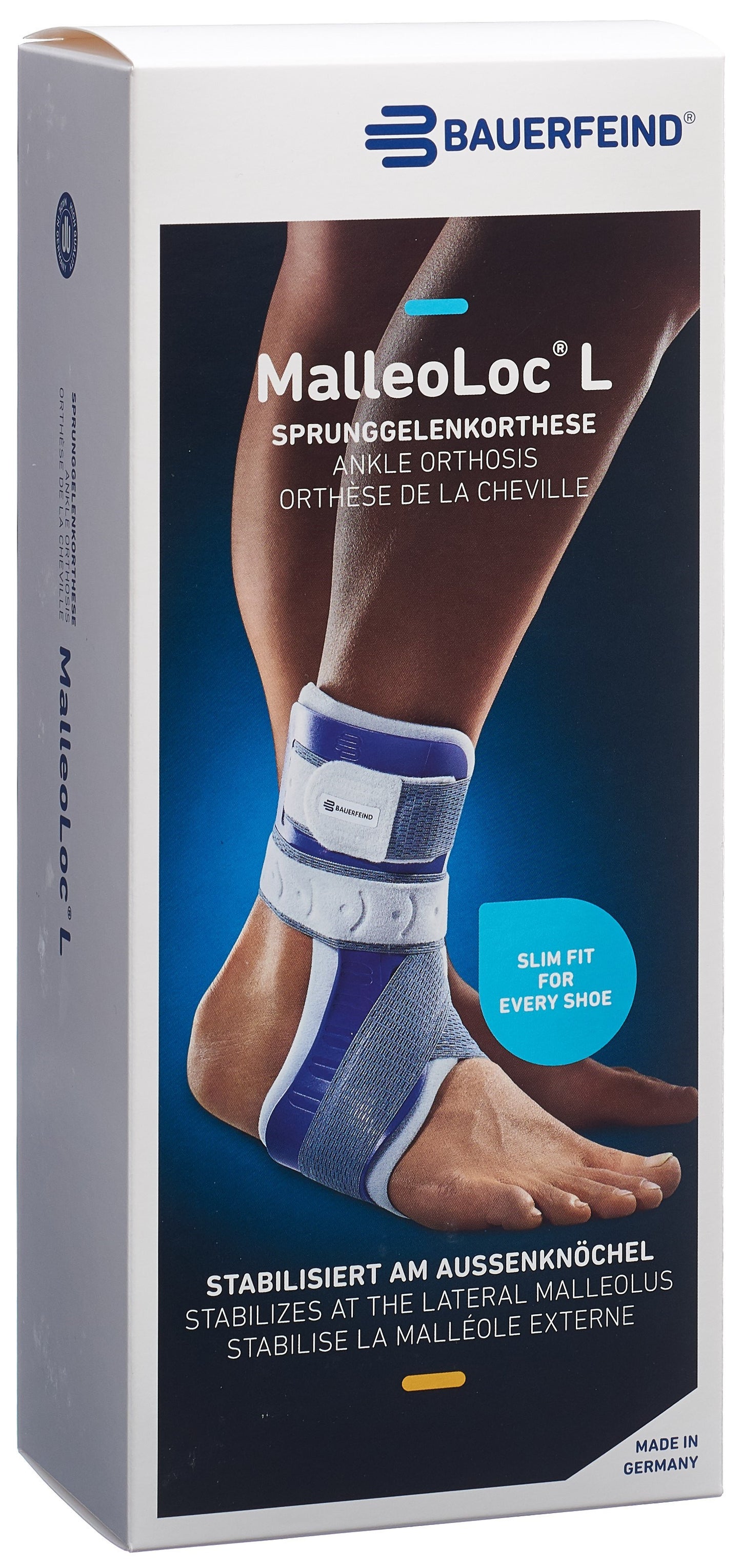 MALLEOLOC L Stabilorthese Universal rechts titan