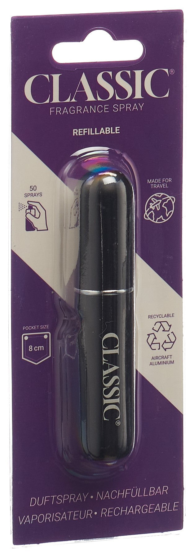 CLASSIC Duftspray nachfüllbar schwarz