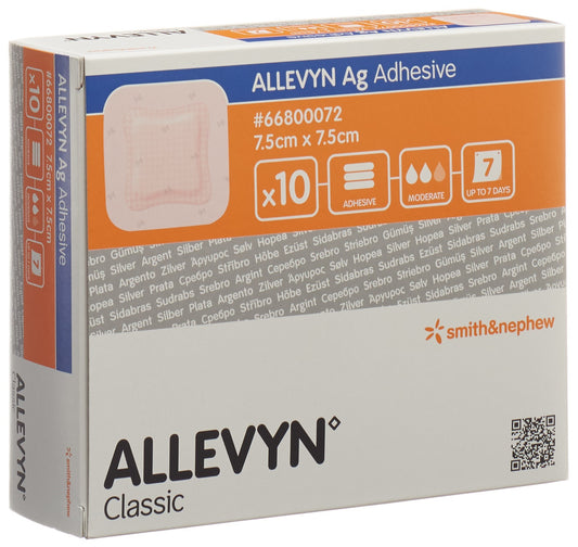 ALLEVYN AG ADHESIVE Wundkompr 7.5x7.5cm