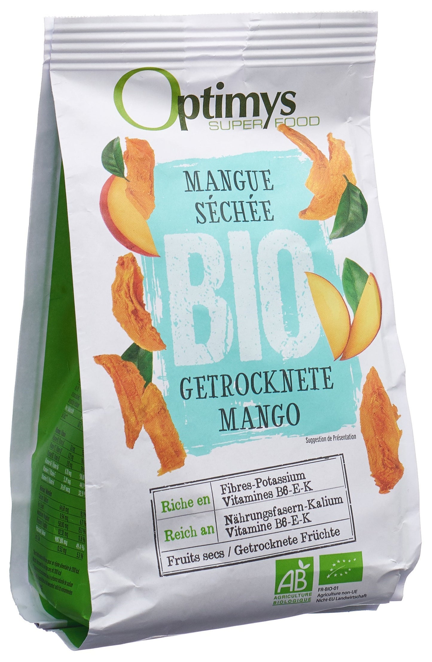 OPTIMYS Getrocknete Mango Bio