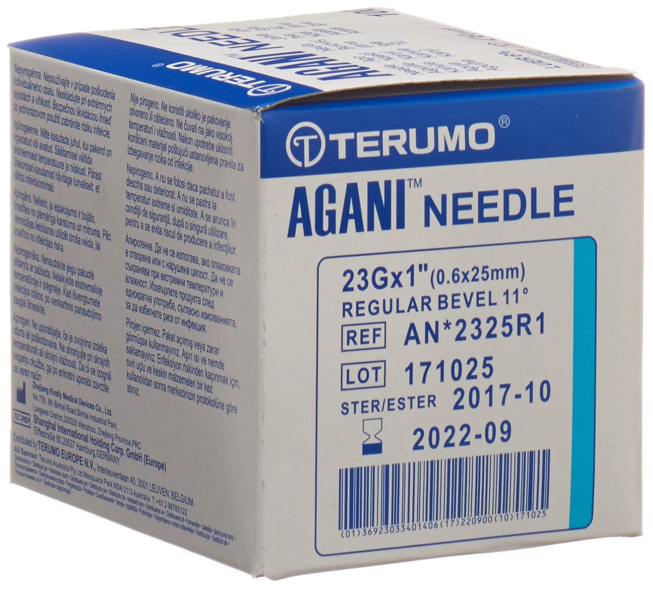 TERUMO Agani Einmalka 23G 0.6x25mm blau