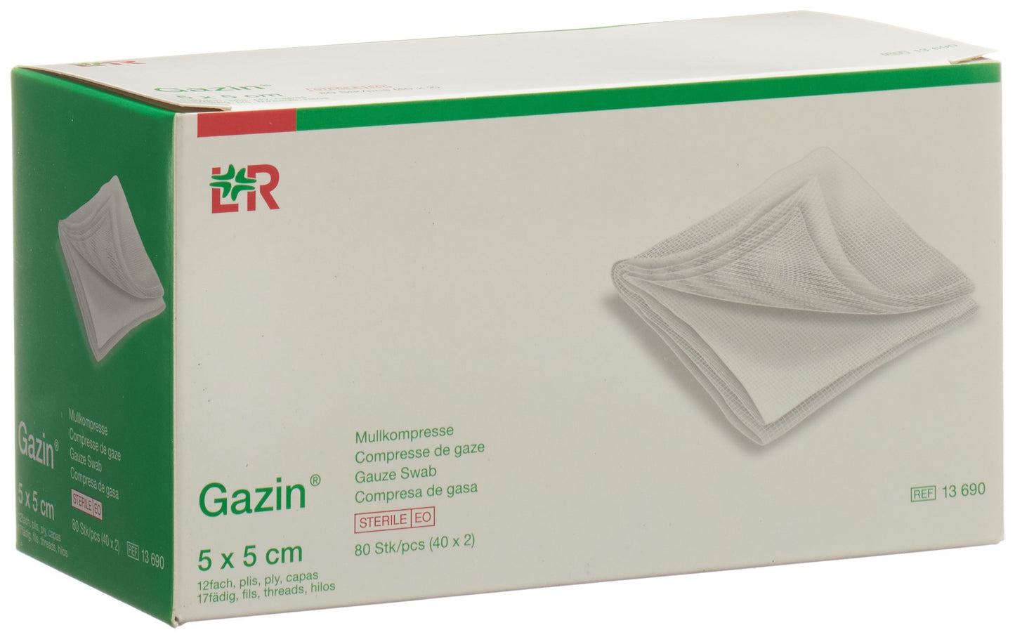 GAZIN Mullkompressen 5x5cm 12f st