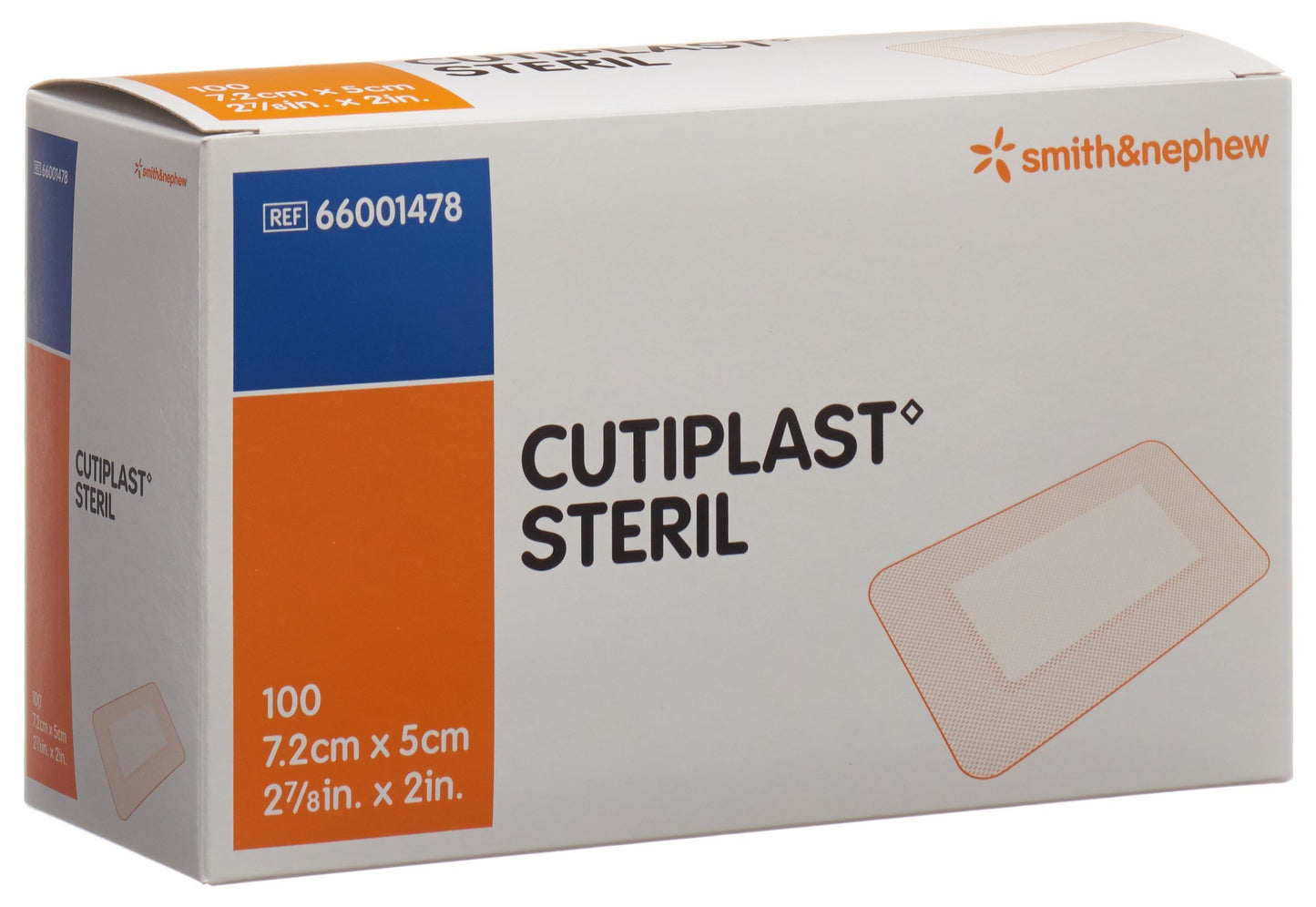CUTIPLAST STERIL Wundverb 7.2cmx5cm weiss