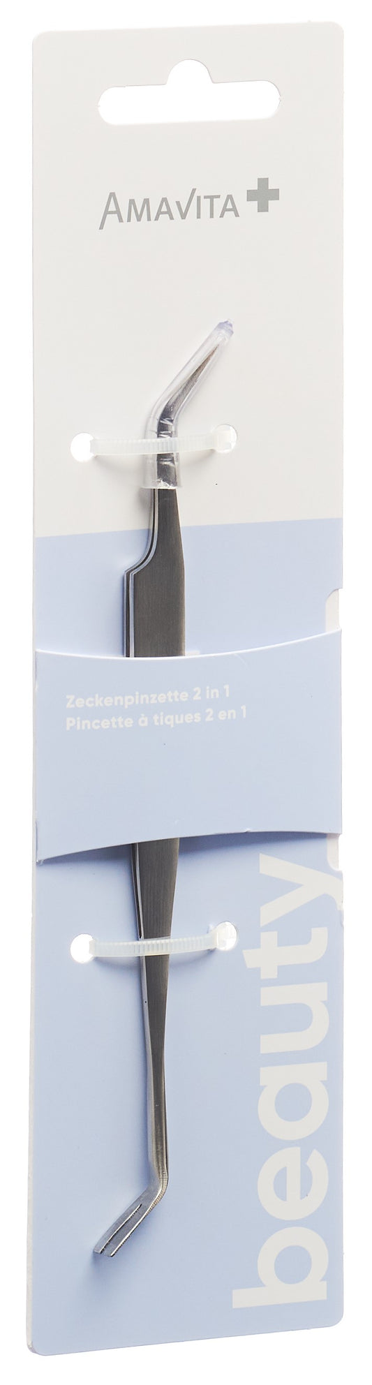 AMAVITA Beauty Zeckenpinzette 2in1 Inox
