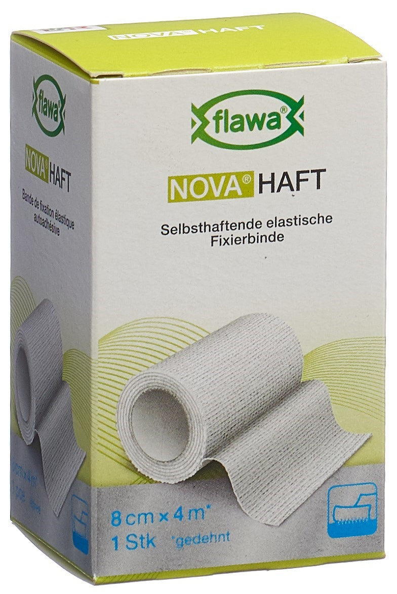 FLAWA NOVA Haft kohäsive Gazebinde 8cmx4m