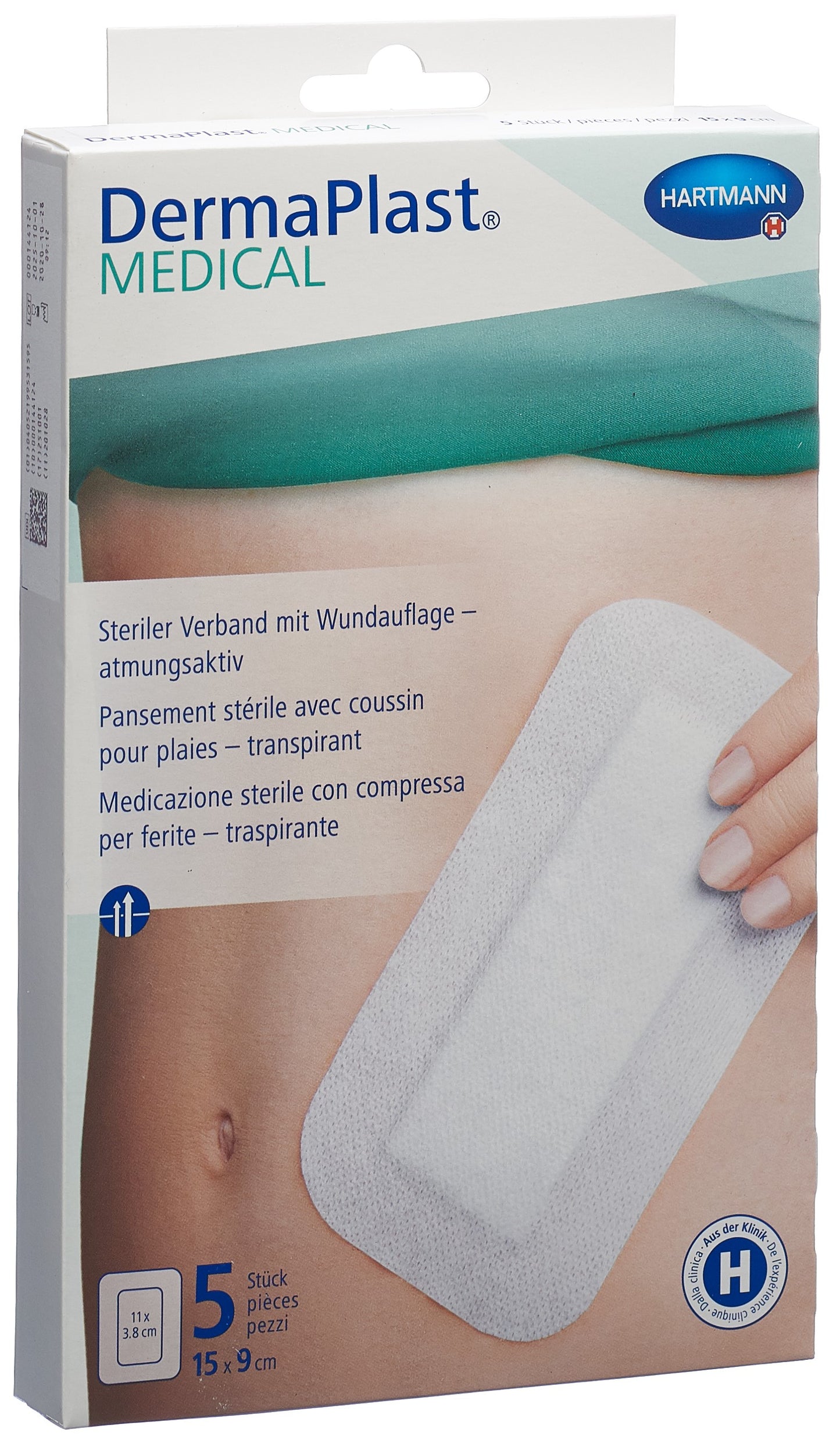 DERMAPLAST Medical Vliesverband 15x9cm