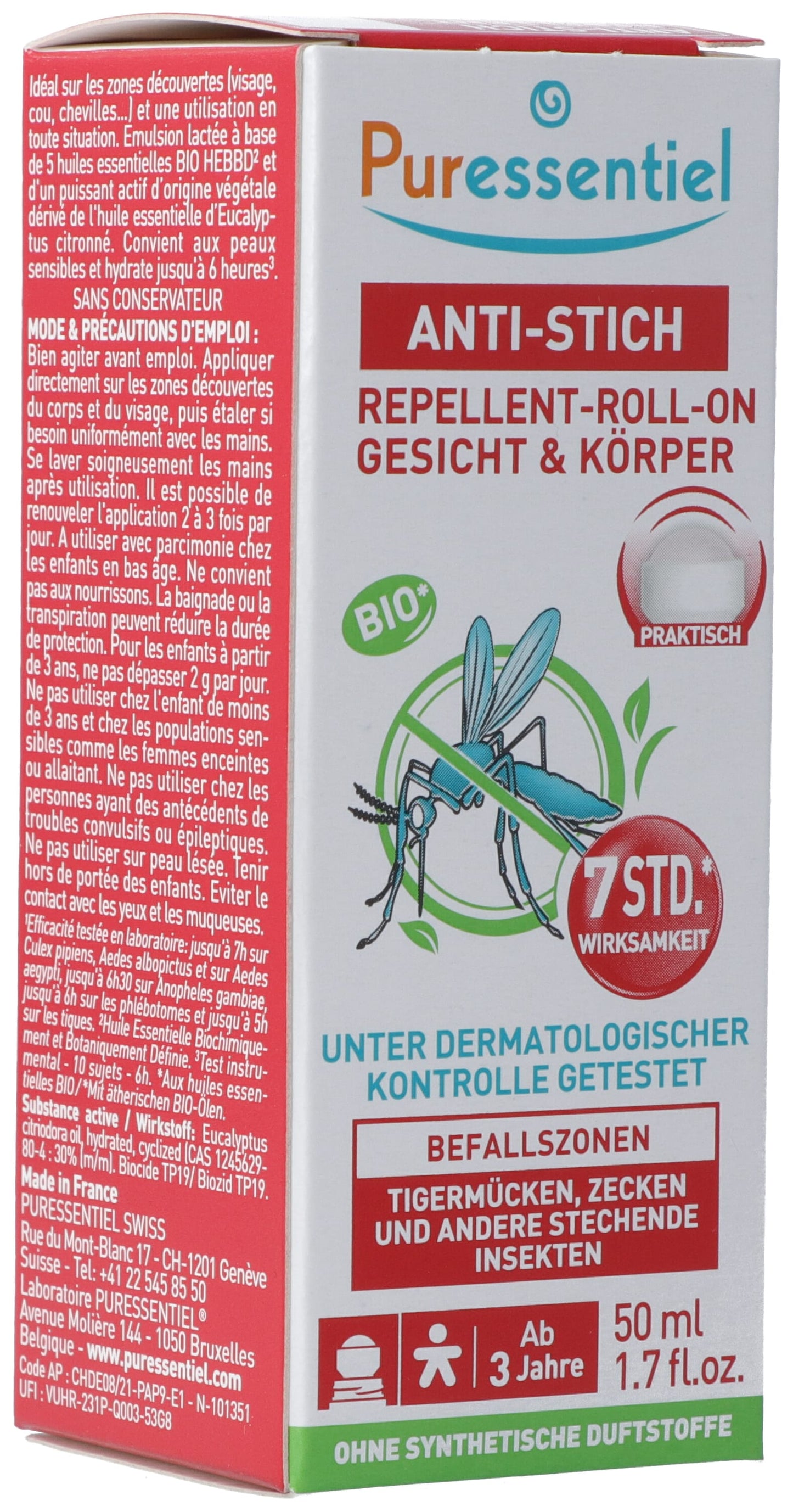 PURESSENTIEL Anti-Stich Abwehren Roll on Bio