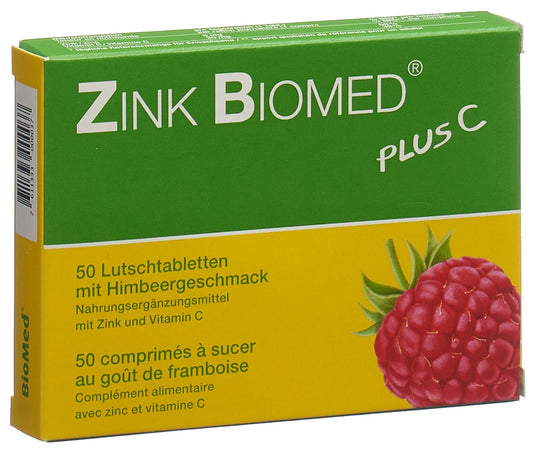 ZINK BIOMED plus C Lutschtabl Himbeer