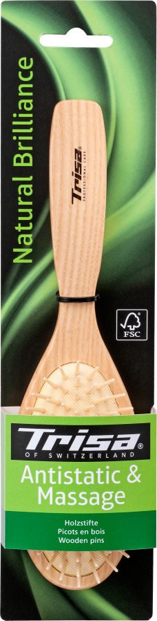 TRISA Natural Brilliance Gummibürste Holzstifte