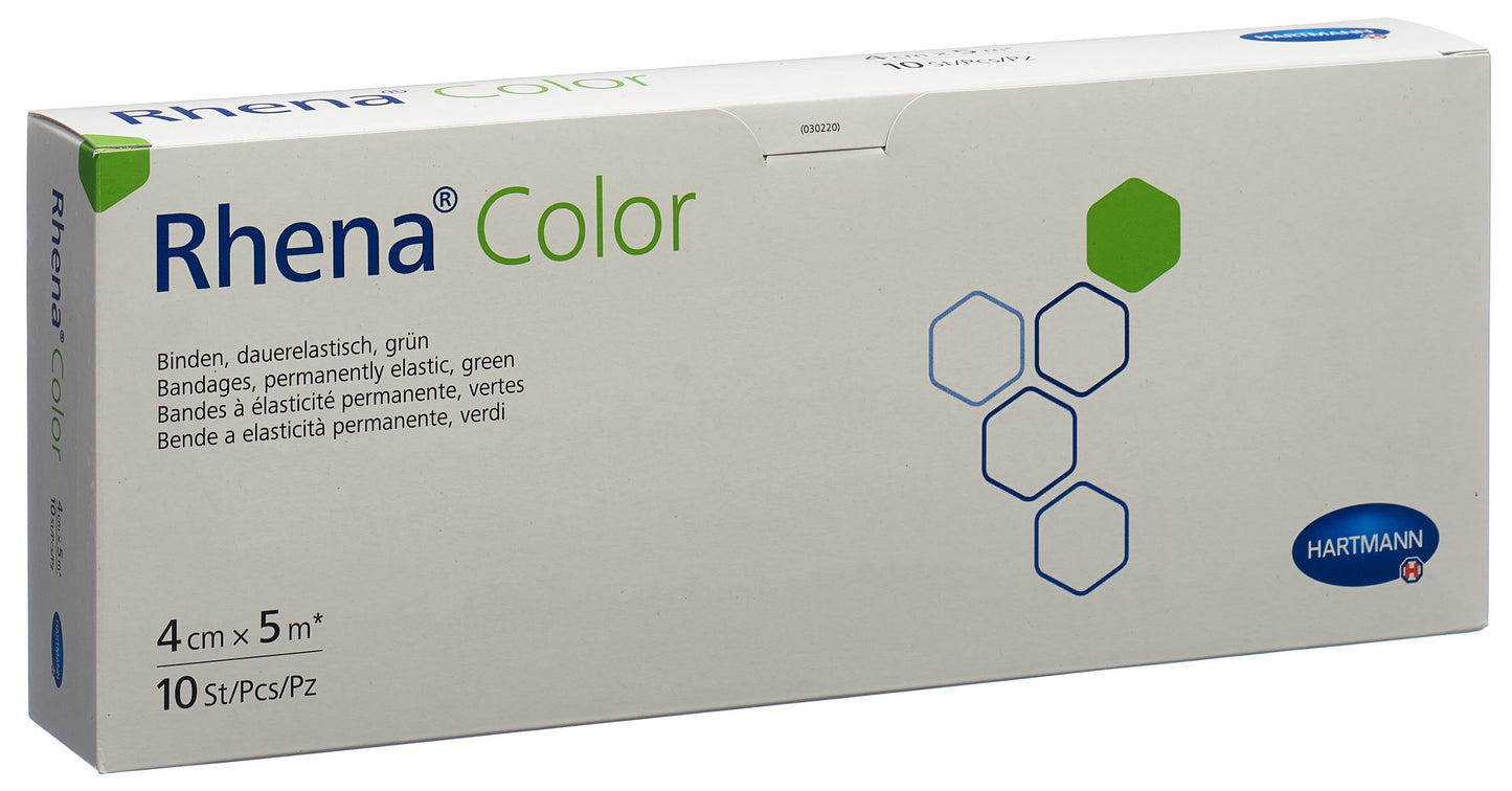 RHENA Color Elast Binde 4cmx5m grün offen