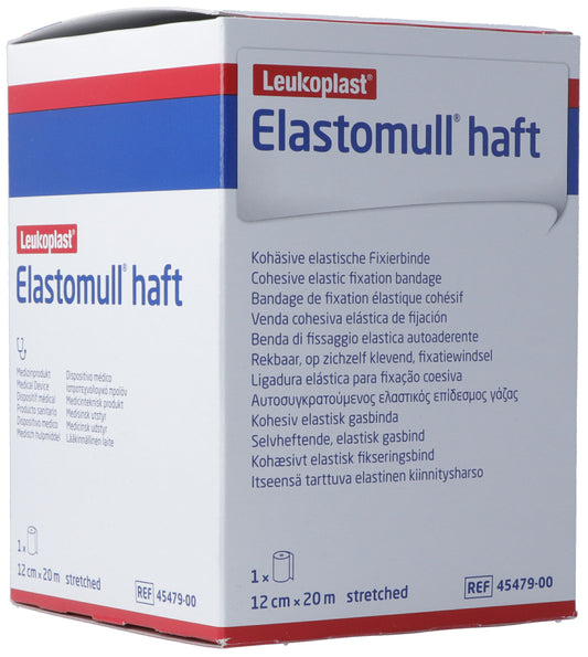 ELASTOMULL haft Gazebinde 20mx12cm weiss