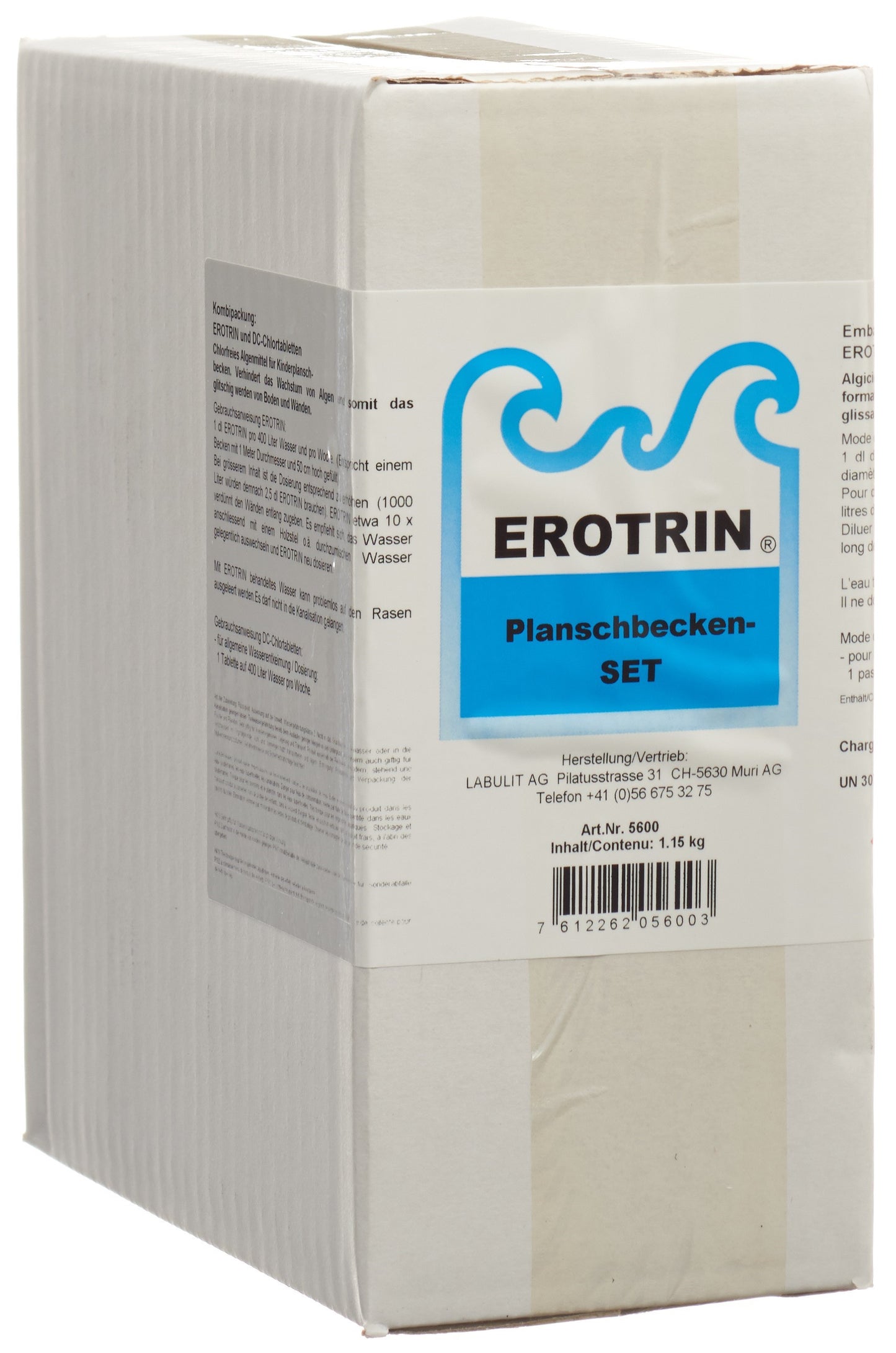 EROTRIN Planschbecken Set Antialgen/Chlor