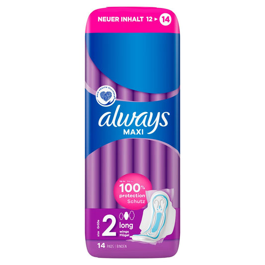 ALWAYS Maxi Binde Long mit Flügeln