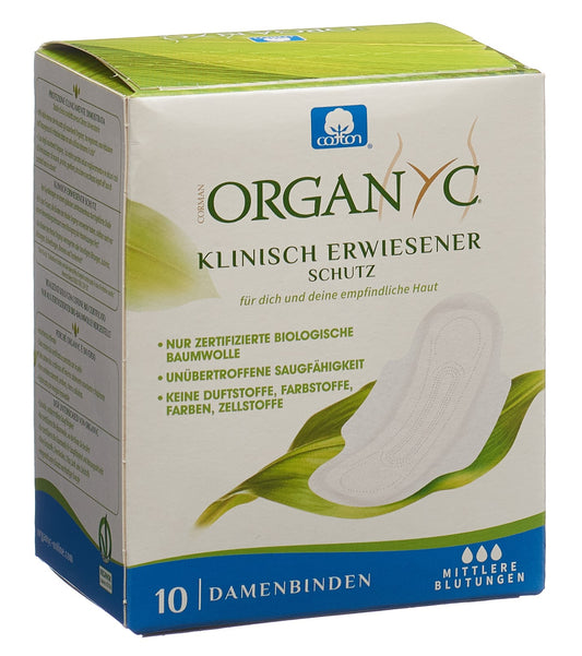 ORGANYC Monatsbinden mit Flügel Mode Flow