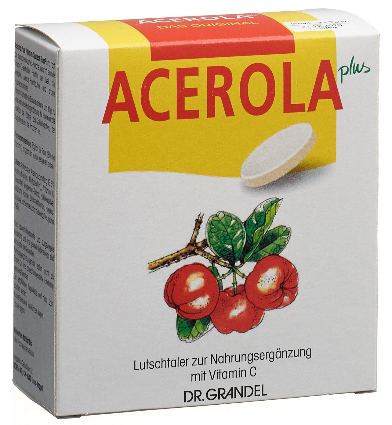 DR GRANDEL Acerola Plus Lutschtaler Vit C
