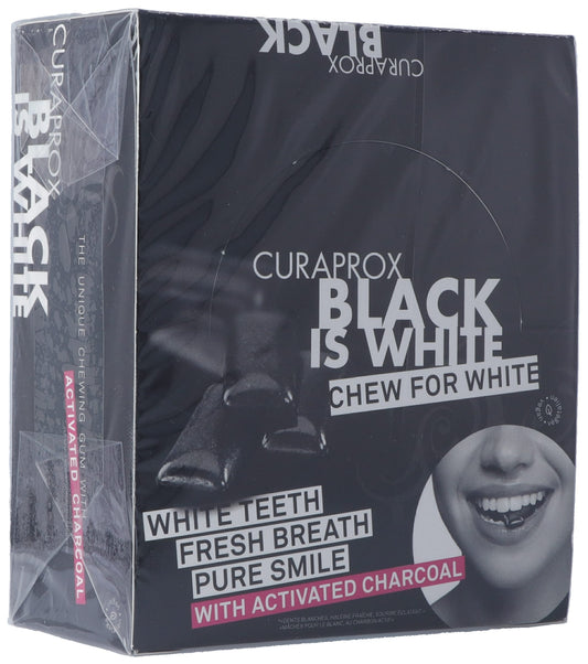 CURAPROX Black is White Kaugummi Disp m 12 Blist