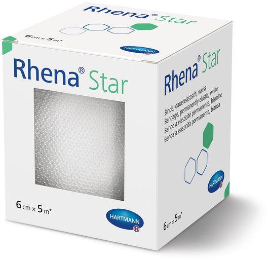 RHENA Star Elastische Binde 6cmx5m weiss