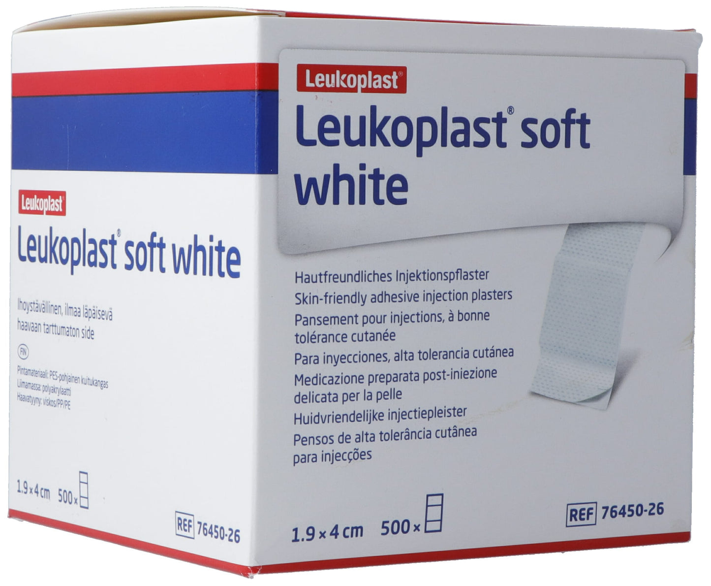 LEUKOPLAST soft white Injektionspf 1.9x4cm